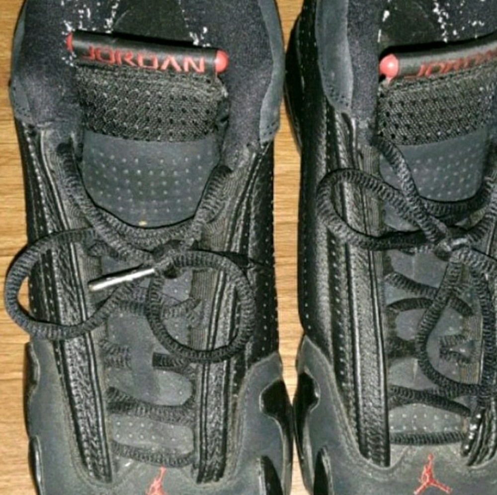 Black and Red 9.5 Used Jordans